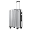 COOLIFE Hard Shell Suitcase Rolling Suitcase Travel Suitcase Luggage Carry on Luggage PC+ABS Material Lightweight with TSA Lock and 4 Wheels 2 Years Warranty Durable(Silver, M(66cm))