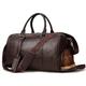 Travel Bags Men's Genuine Leather Weekender Bag 45 cm Capacity Travel Bag Unisex Vintage Hand Luggage Bag Overnight Weekend Bag, 02 9422-brown, Retro