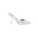 Seychelles Heels: Slip-on Stilleto Cocktail Party Silver Shoes - Women's Size 9 - Almond Toe