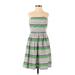 O'Neill Casual Dress - A-Line Open Neckline Sleeveless: Gray Stripes Dresses - Women's Size 1