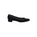 Trafaluc by Zara Heels: Ballet Chunky Heel Work Black Print Shoes - Women's Size 40 - Almond Toe