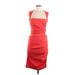 Nicole Miller Cocktail Dress - Sheath: Red Dresses - Women's Size 6