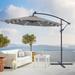 AOOLIMICS LED 10ft Offset Patio Hanging Umbrella,Market Umbrellas