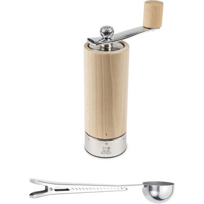 Peugeot Isen u'Select Salt Mill Gift Set 18cm-7in, Natural - With Stainless Steel Spice Scoop & Clip