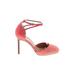 Banana Republic Heels: D'Orsay Stilleto Cocktail Party Pink Print Shoes - Women's Size 6 - Almond Toe