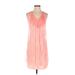 Calypso St. Barth Cocktail Dress - Shift V Neck Sleeveless: Pink Dresses - Women's Size X-Small