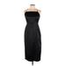 Third Form Cocktail Dress - Midi: Black Solid Dresses - New - Women's Size 12