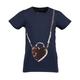 BLUE SEVEN - T-Shirt Heart Bag Mit Pailletten In Blau, Gr.104