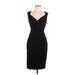 Snap Casual Dress - Party Plunge Sleeveless: Black Solid Dresses - Women's Size 11
