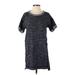 Madewell Casual Dress - Shift: Blue Marled Dresses - Women's Size Small