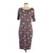 Lularoe Casual Dress - Sheath: Gray Print Dresses - New - Women's Size Medium