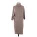 Bobeau Casual Dress - Sweater Dress: Brown Marled Dresses - Women's Size Small