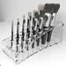 Vray Designs LLC Newly Designed Acrylic Makeup Brush Holder with 14 Slots Tamil Clear Cosmetic & Makeup Brush Holder Organizer | Sturdy 6mm Thick Acrylic Makeup Organizer | Made in USA