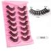 Daqian 7 Pairs Fake Eyelashes Thick Curly Hairs Grafted Eyelashes False Eyelashes Wispies False Eyelashes Natural Thick Long False Eyelashes Lashes Clusters