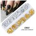 GHSOHS Press on Nails Nails Nail Charms Nail Art Sticker Irregular-Foils Paper Gold 3D Flakies DIY Nail Art Decoration