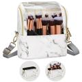 Makeup Brush Case Makeup Brush Holder Travel Professional Cosmetic Bag Artist Storage Bag Stand-up Foldable Makeup CupÃ¯Â¼Ë†Marble SmallÃ¯Â¼â€°