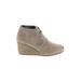 TOMS Ankle Boots: Tan Print Shoes - Women's Size 8 - Almond Toe