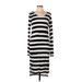 Cheap Monday Casual Dress: Black Stripes Dresses - Women's Size Large