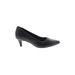 Clarks Heels: Pumps Kitten Heel Classic Black Print Shoes - Women's Size 6 - Pointed Toe