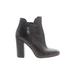 Andrew Marc Ankle Boots: Black Print Shoes - Women's Size 9 1/2 - Round Toe