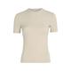 Calvin Klein Damen T-Shirt MODAL RIB C-NECK TOP, sand, Gr. L