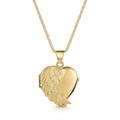 Italian Angel Wing Heart Locket - 18 K Gold Plated, Gold