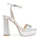 Steve Madden , Metallic Silver High Heel Sandals ,Gray female, Sizes: 5 UK, 4 UK, 4 1/2 UK, 6 UK, 5 1/2 UK, 3 UK