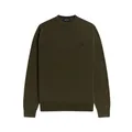 Fred Perry , Classic Crew Neck Jumper in Army Green ,Green male, Sizes: L