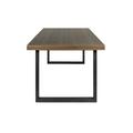 Textured Brass Trim Dining Table 230