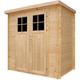 Wooden Garden Shed- Pent Shiplap Wooden Shed H200 x 142 x 239 cm/2.63 m2 - Door with high quality lock, 19 mm planks - Bike shed, Small shed, windows