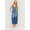 Lts Tall Blue Denim Waistcoat 12 Lts | Tall Women's Vests & Camisoles