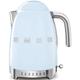 Smeg KLF04PBUK Variable Temperature 50s Style Retro 1.7L Kettle - Pastel Blue, Stainless Steel