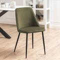 Ines Dining Chair - Olive Green, Corduroy