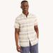 Nautica Men's Striped Linen Short-Sleeve Shirt Sail White, XL