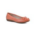 Wide Width Women's Cheryl Ballet Flat by Cliffs in Tangerine Burnished Smooth (Size 7 1/2 W)