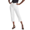 Plus Size Women's True Fit Stretch Denim Girlfriend Cuff Jean by Jessica London in White (Size 28 W)