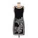 Studio One Casual Dress - Sheath: Black Graphic Dresses - Women's Size 6