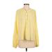 Free People Long Sleeve Button Down Shirt: Yellow Tops - Women's Size X-Small