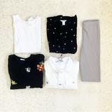 Zara Bottoms | Lot Of 5 Girls Size 10 L Large 10/12 Zara Crewcuts Nordstrom Zella Jumpsuit Top | Color: Black/White | Size: 10g