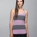 Lululemon Athletica Tops | Lululemon First Base Mauve Purple And Grey Stripped Tank Top Size 6 | Color: Gray/Purple | Size: 6