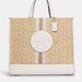 Coach Bags | Dempsey Tote 40 In Signature Jacquard With Stripe And Coach Patch | Color: Cream | Size: Os