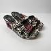 Coach Shoes | Coach Carissa Poppy Flowers Platform Wedge Sandal Slide-On Shoes Sz 8.5 Women > | Color: Black/Pink | Size: 8.5