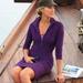 Athleta Dresses | Athleta Purple 3/4 Sleeve Athletic Discovery Dress 819706 Size Medium | Color: Purple | Size: M