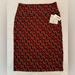 Lularoe Skirts | Lularoe ‘Cassie’ Pencil Skirt, Nwt, Stretchy Material, Size Medium | Color: Blue/Orange/Pink/Red | Size: M