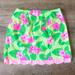 Lilly Pulitzer Skirts | Lily Pulitzer Floral Pink Green Skirt Scalloped Tulip Hem Euc | Color: Green/Pink | Size: 2