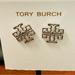 Tory Burch Jewelry | - Tory Burch- Britten Logo Earrings In Silver | Color: Silver | Size: Os