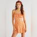 Free People Dresses | Fp Jamie Strappy Printed Mini Dress In Spring Combo | Color: Orange | Size: Xs