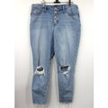 J. Crew Jeans | J Crew Jeans Womens Size 32 10" High Rise Button Fly Stretch Denim | Color: Blue | Size: 32