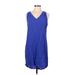 Old Navy Casual Dress - Shift V Neck Sleeveless: Blue Print Dresses - Women's Size Medium