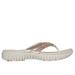 Skechers Women's GOwalk Smart - Shimmer Sandals | Size 9.0 | Champagne | Synthetic/Textile | Vegan